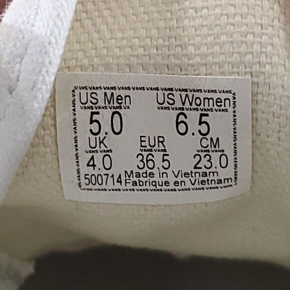 Vans MoMA Womens 6.5 Mens 5 Museum Of Modern Art Embroidered Shoes Sneakers - Picture 14 of 14